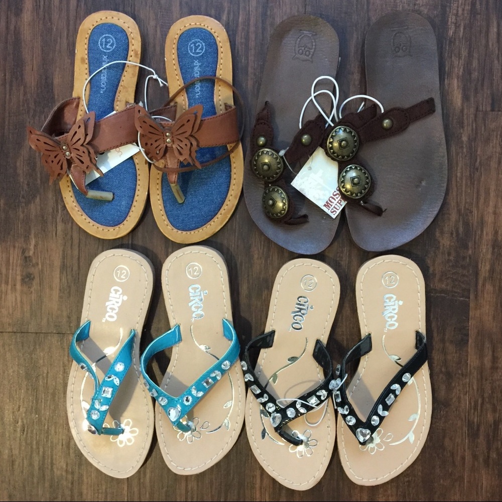 NWT Girls Size 12 Shoe Bundle 4 Pairs Total